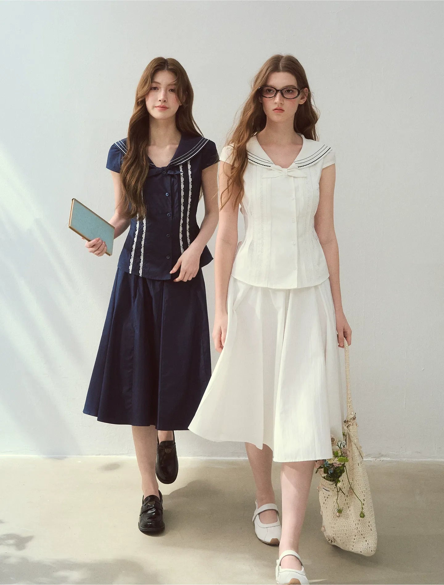 Sailor Collar Skirt Set