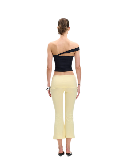 Capri Foldover Flare Pants