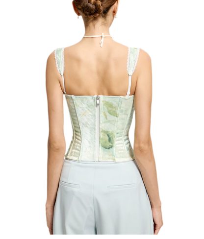 Jacquard Velvet Corset Cami