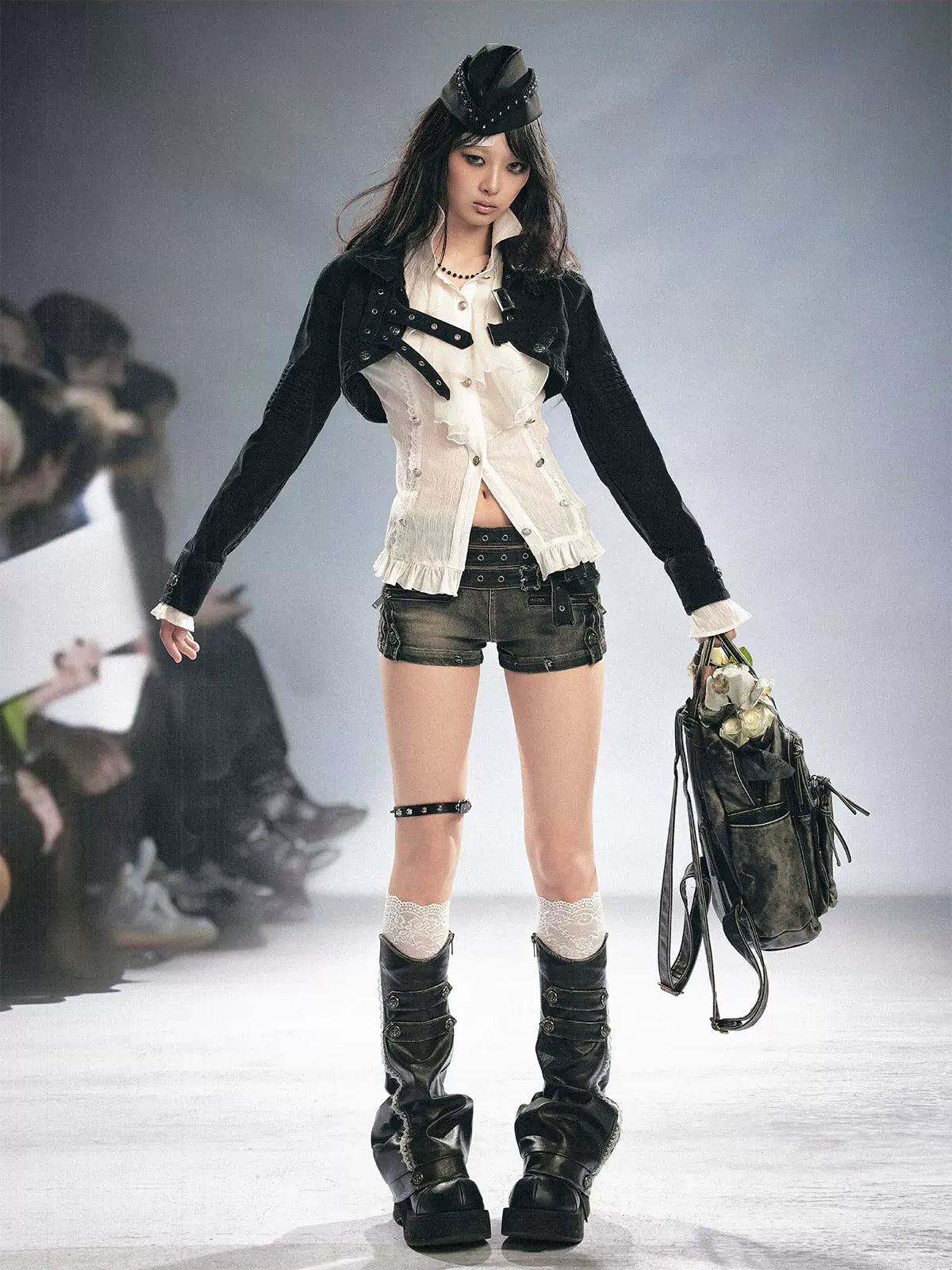 Gothic Ruffled Chiffon Shirt