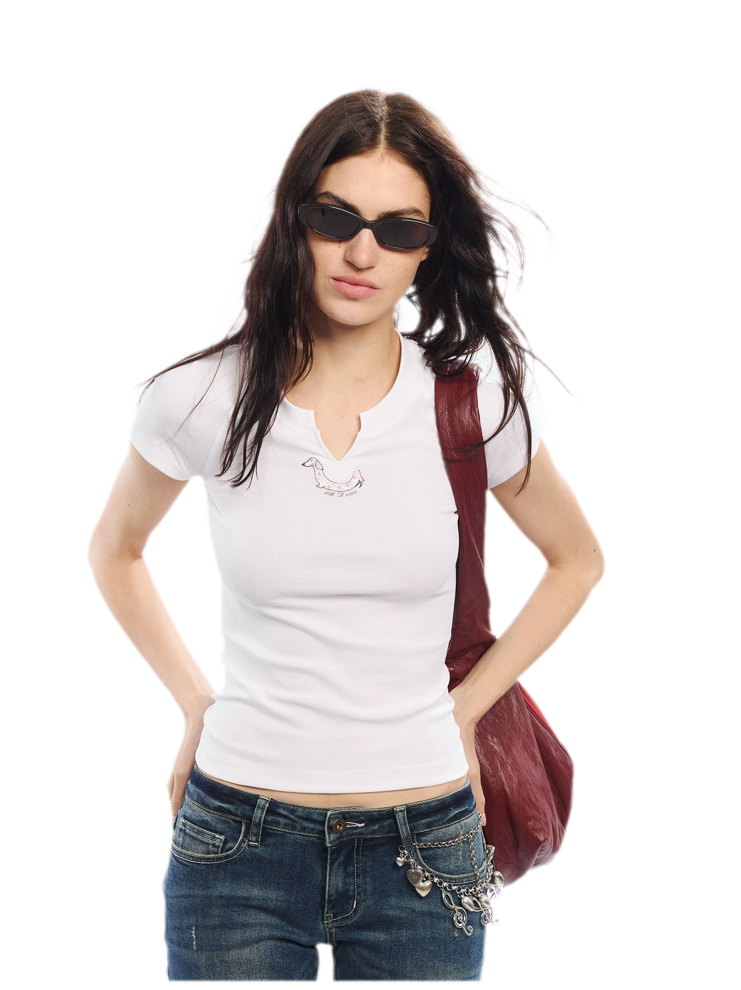 Summer V-neck Slim Fit T-shirt