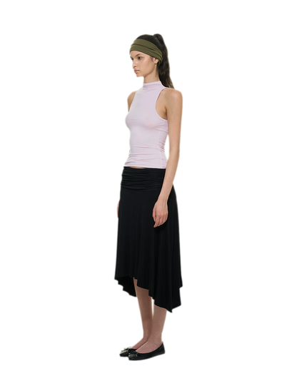 Knitted Semi-High Neck Vest
