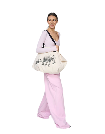 Canvas Elephant Tote Bag