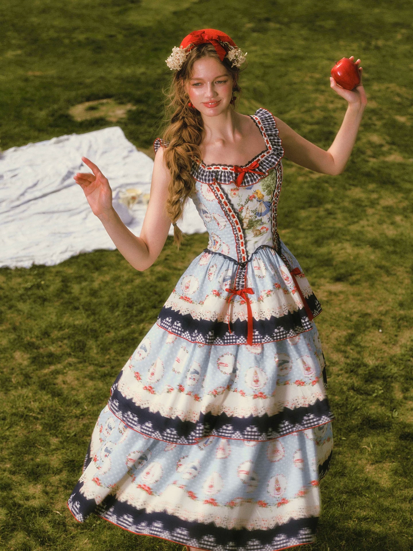 Printed Ruffle Tiered Dress