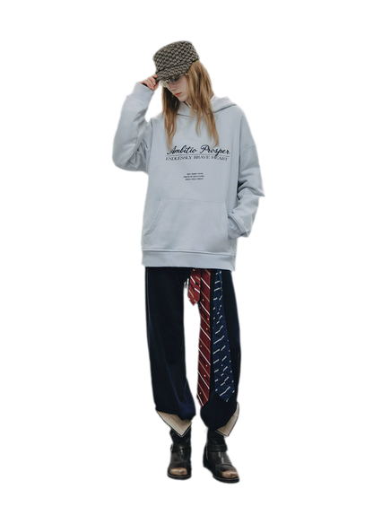 Embroidered Cotton Hooded Sweatshirt