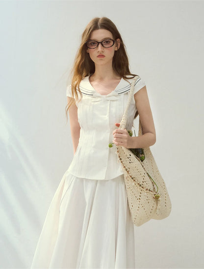 Sailor Collar Skirt Set