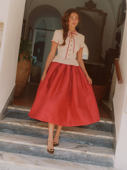 Vintage Striped Cotton Dress