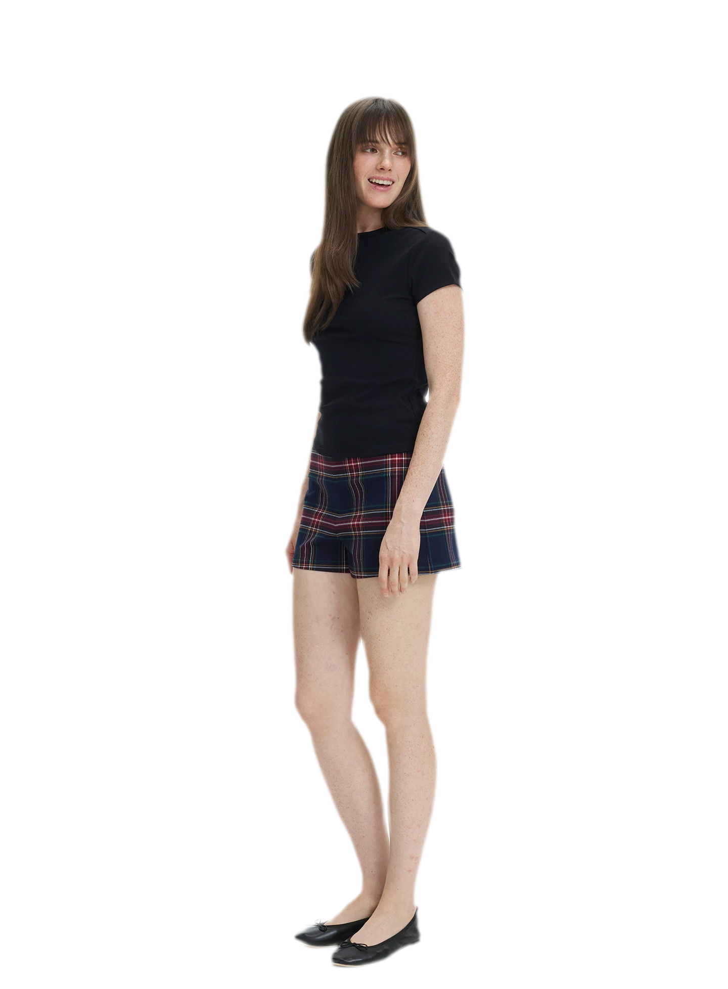Vintage Plaid Low-Rise Bottoms