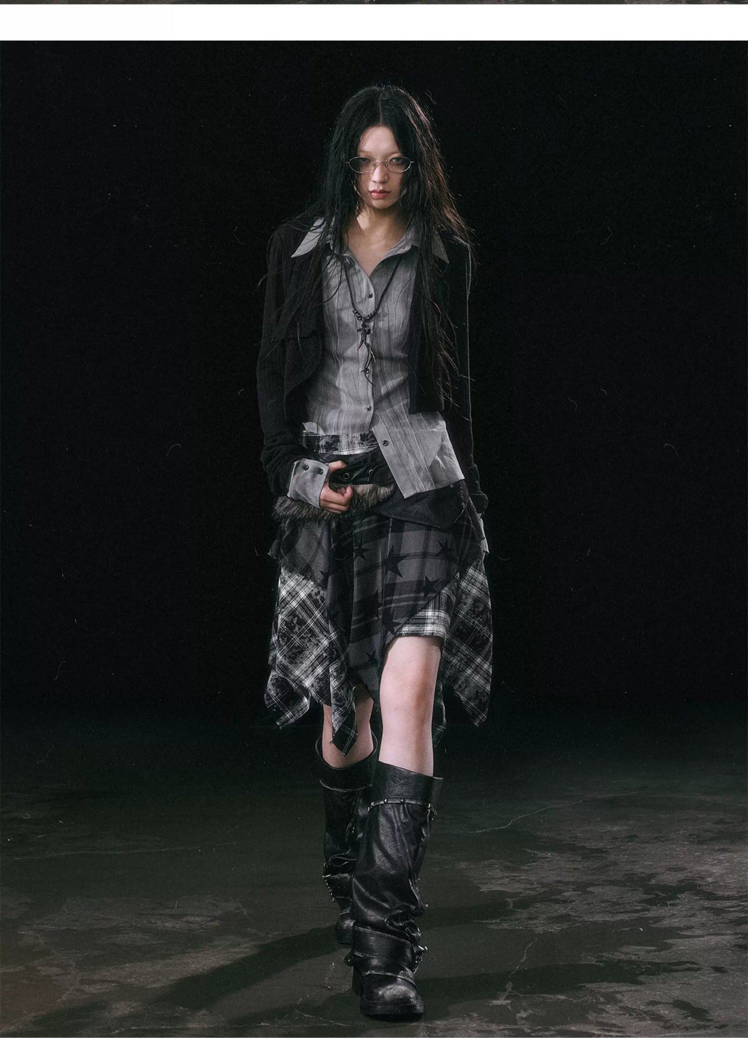 Faux Layered Patchwork Shirt