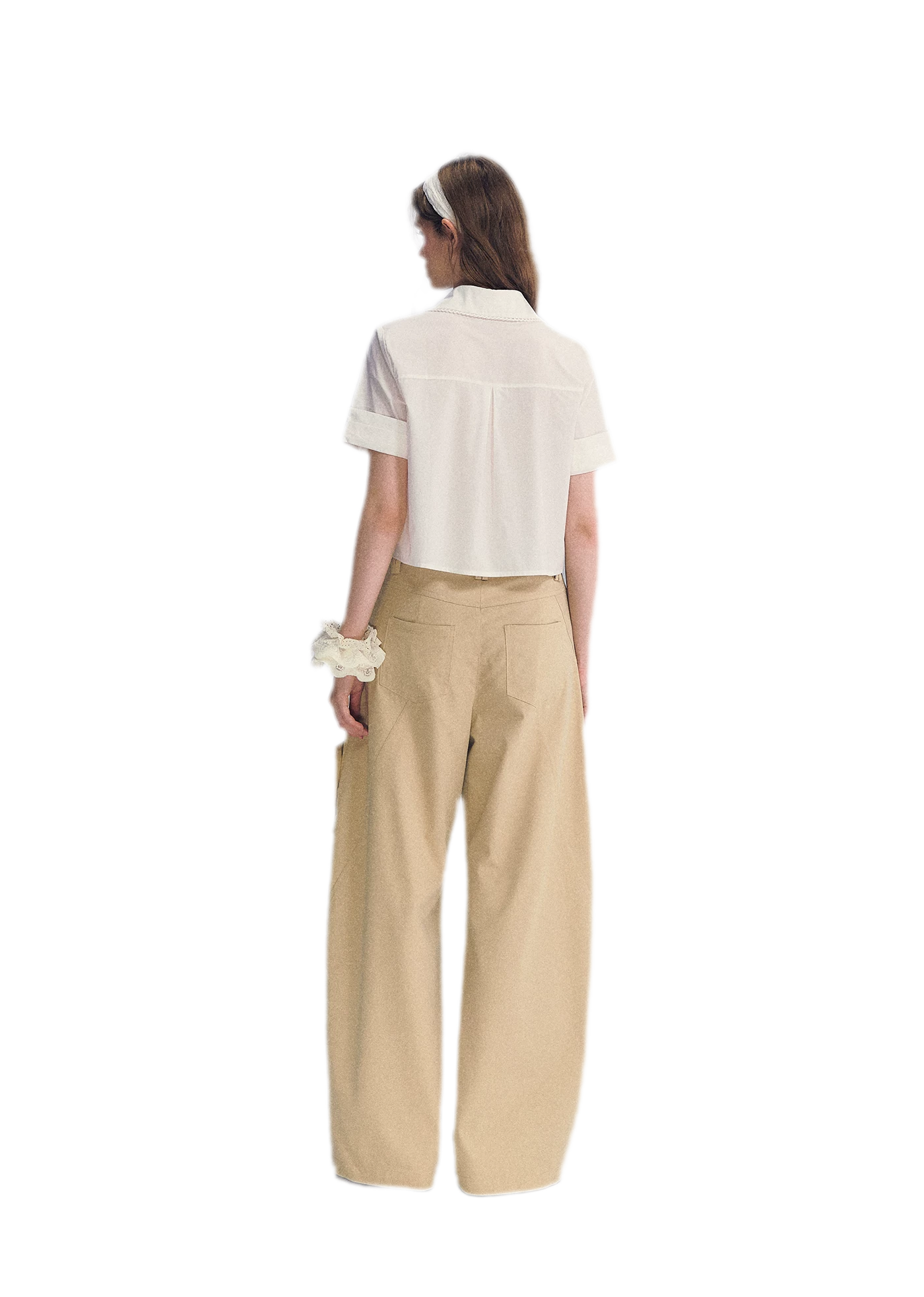 Deconstructed Curved Cargo Pants