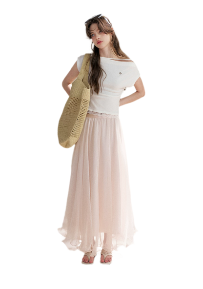 Sakura and Spring Stream A-Line Skirt