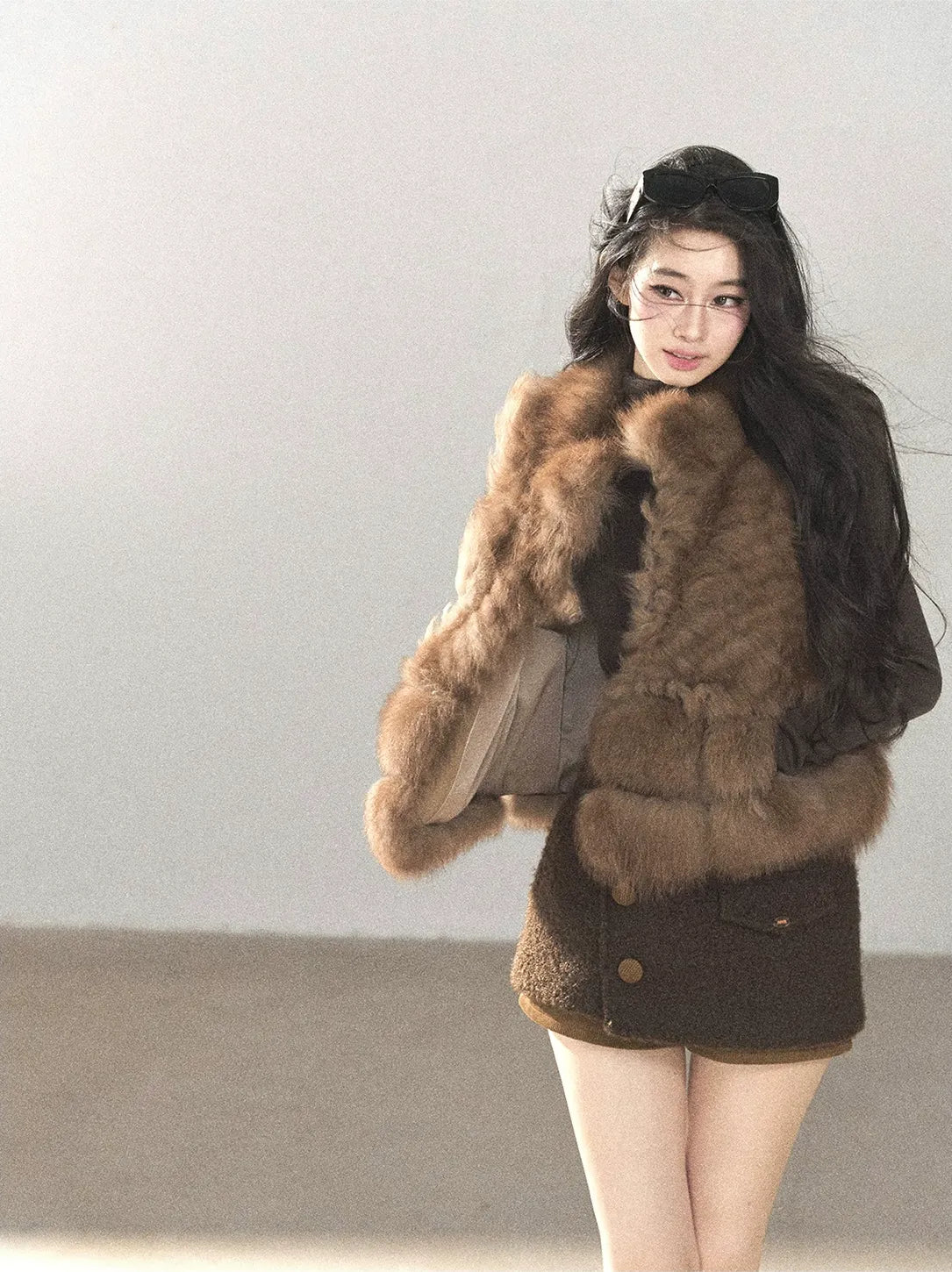 Fox Fur Stand-Collar Vest
