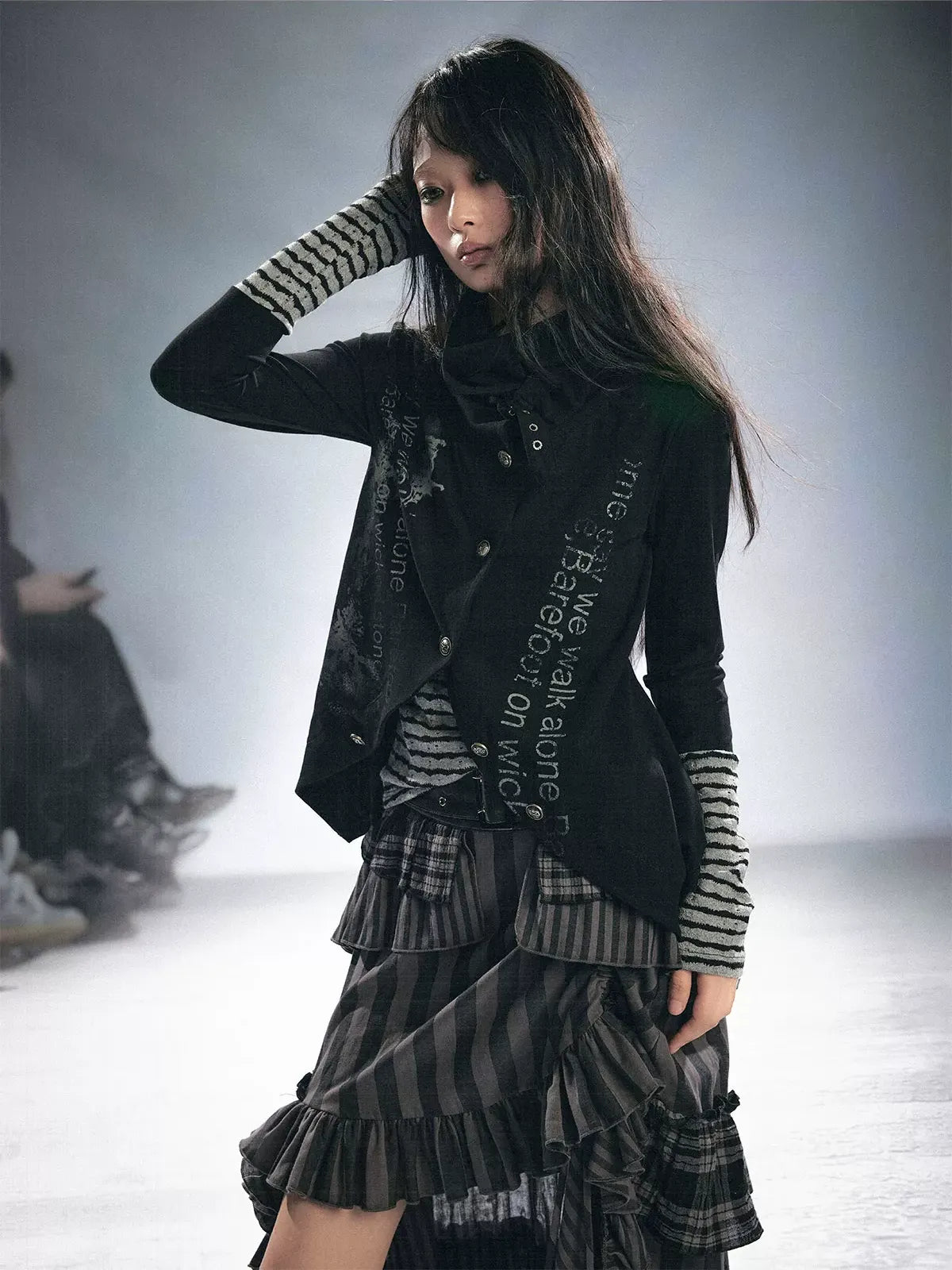 Striped Faux Layer Cardigan