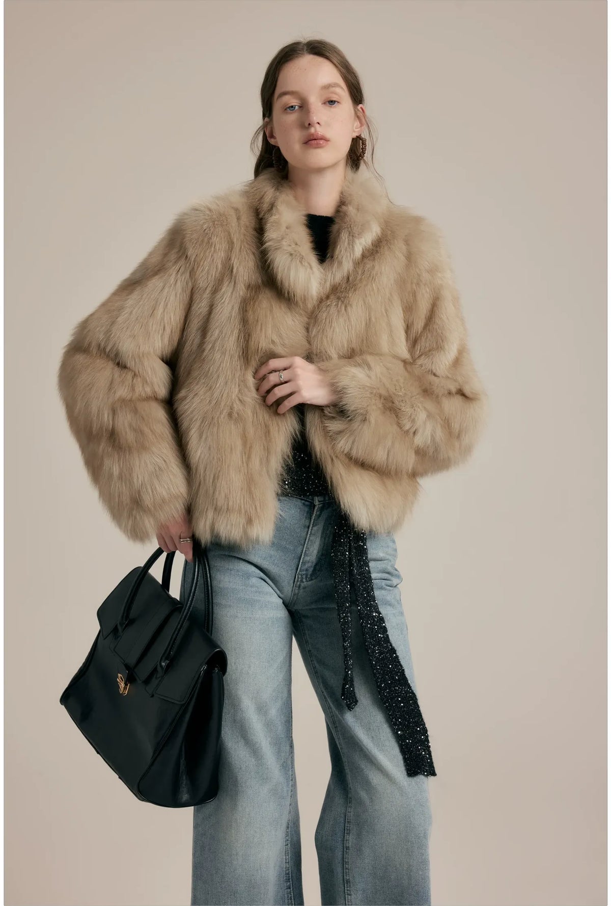 Gradient Fox Fur Jacket