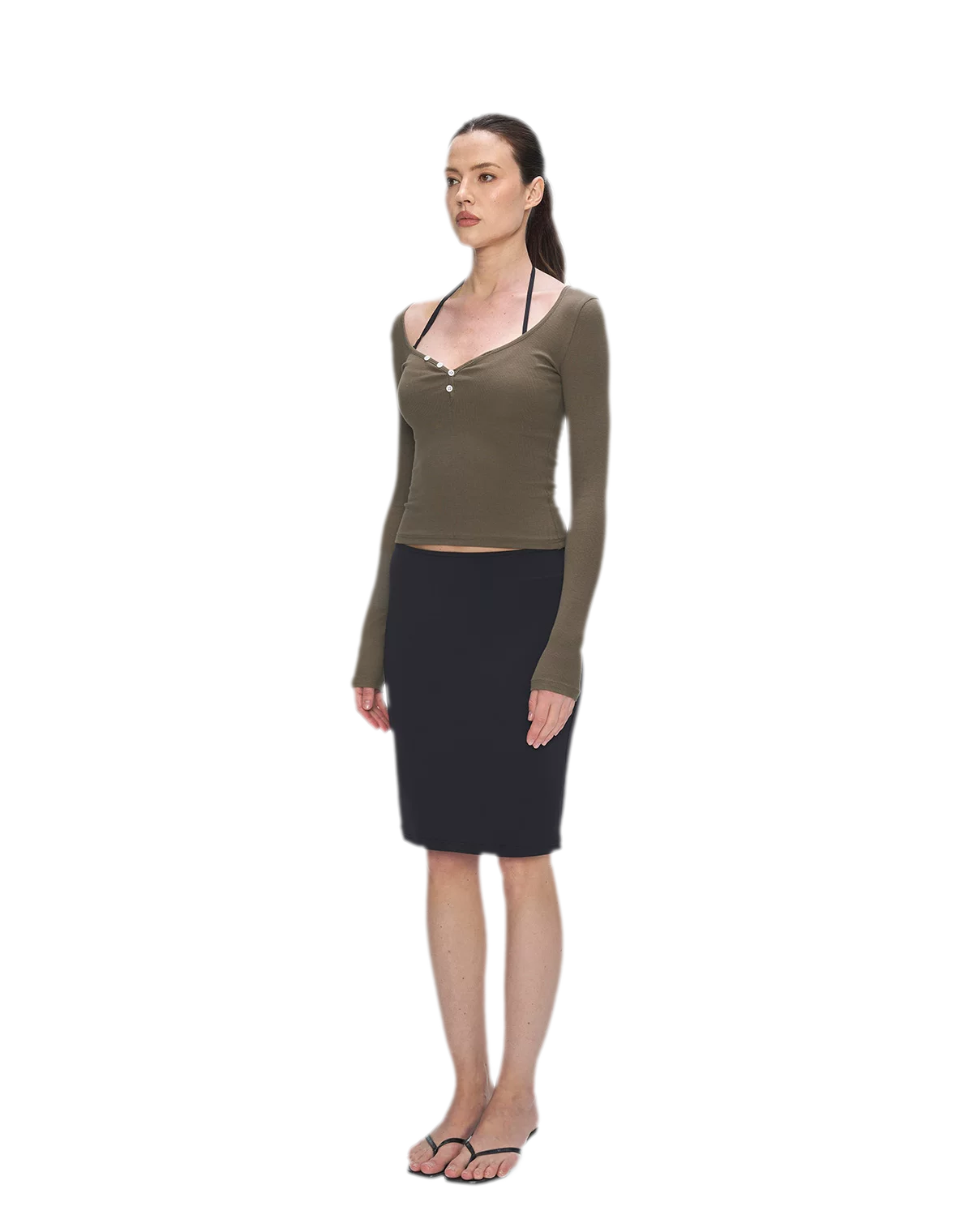 Nude Feel Layered Skirt