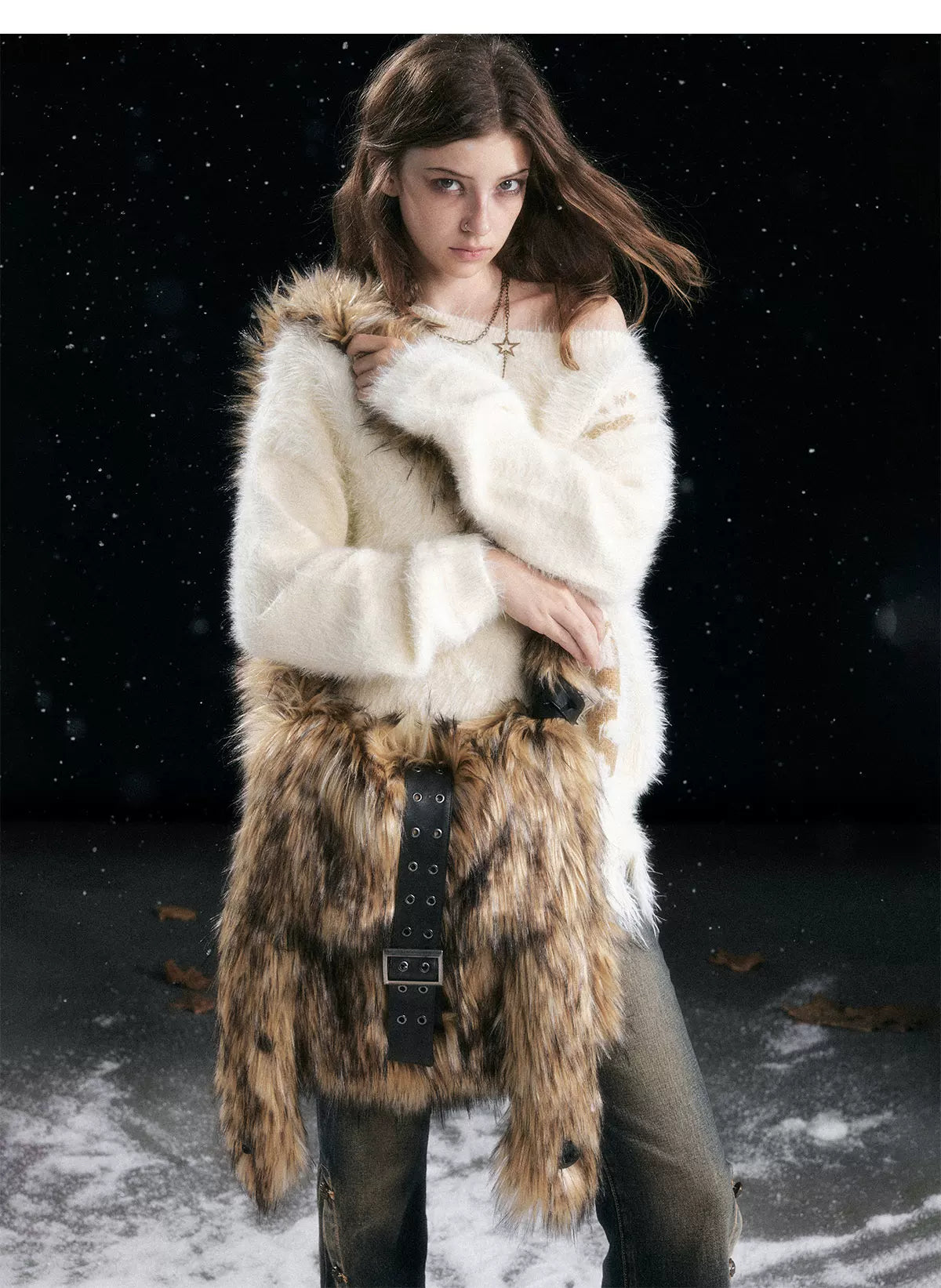 Furry Bunny Ear Crossbody Bag
