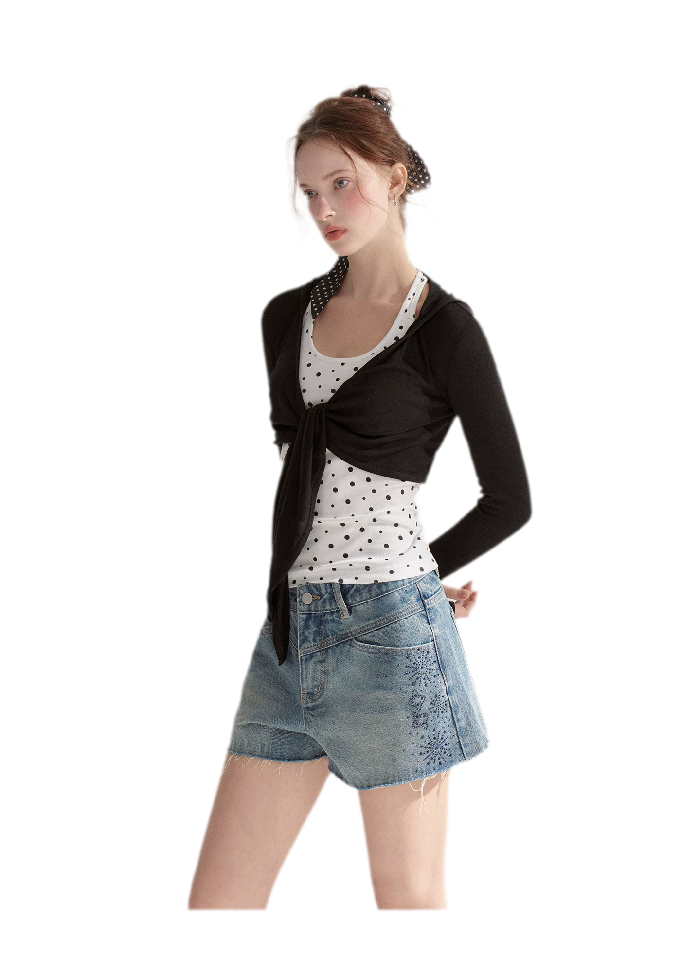 Tie Front Shrug Tank