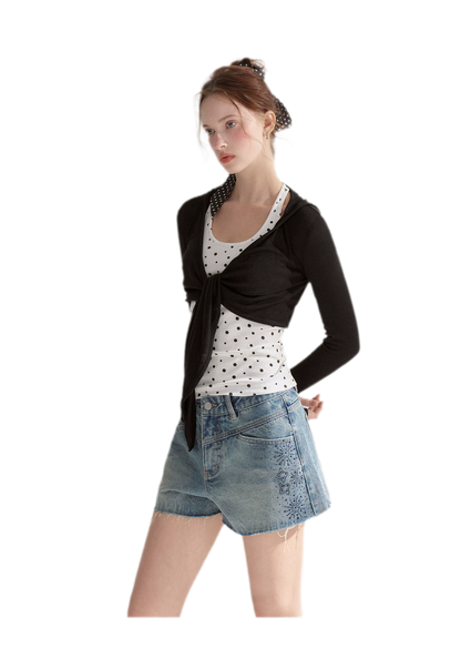 Tie Front Shrug Tank