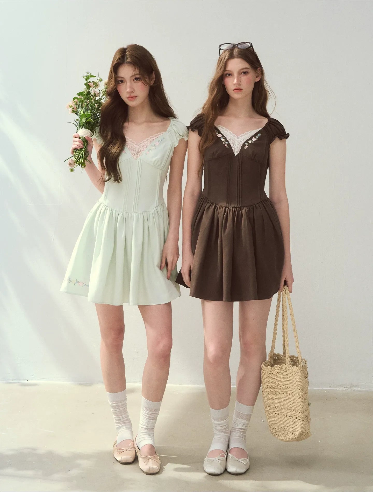 Lyocell Embroidered A-Line Dress
