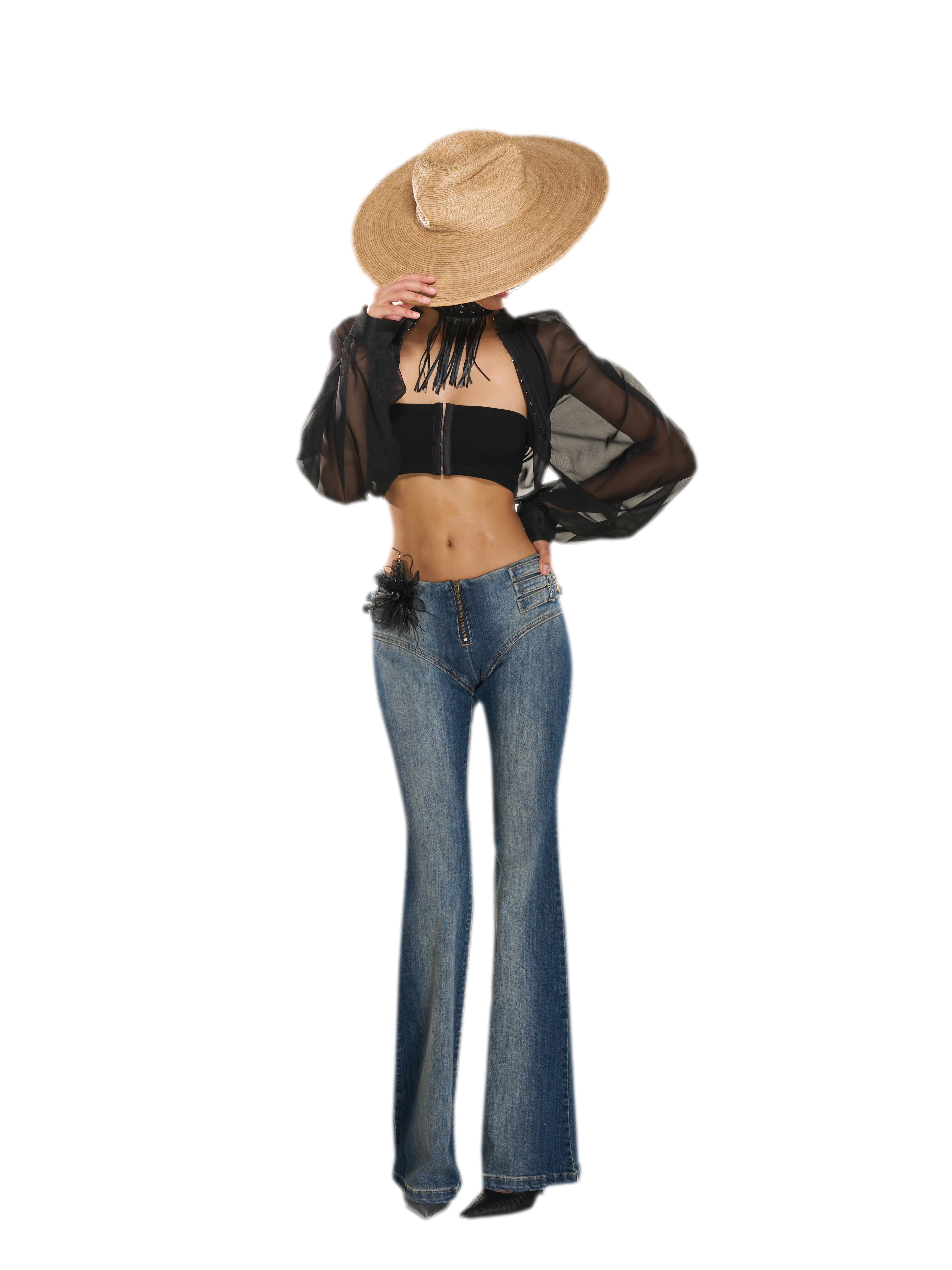 Stretch Button Bandeau Top