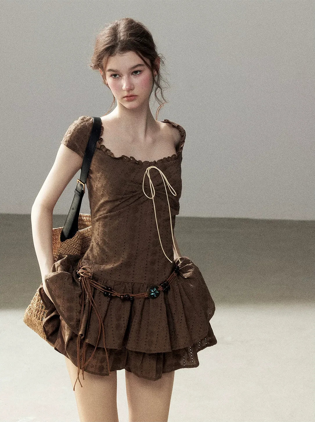 Cotton Eyelet Midi Dress