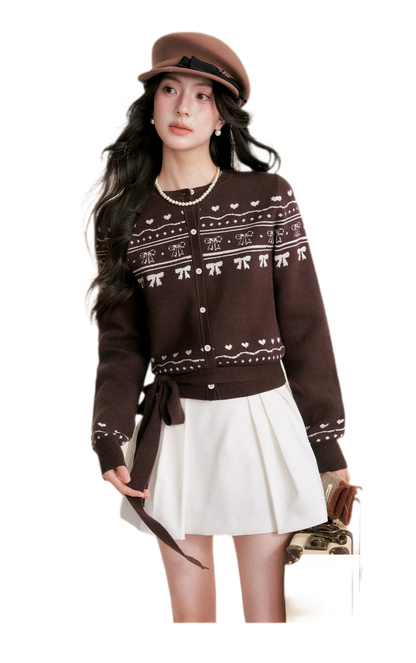 Fair Isle Tie Cardigan