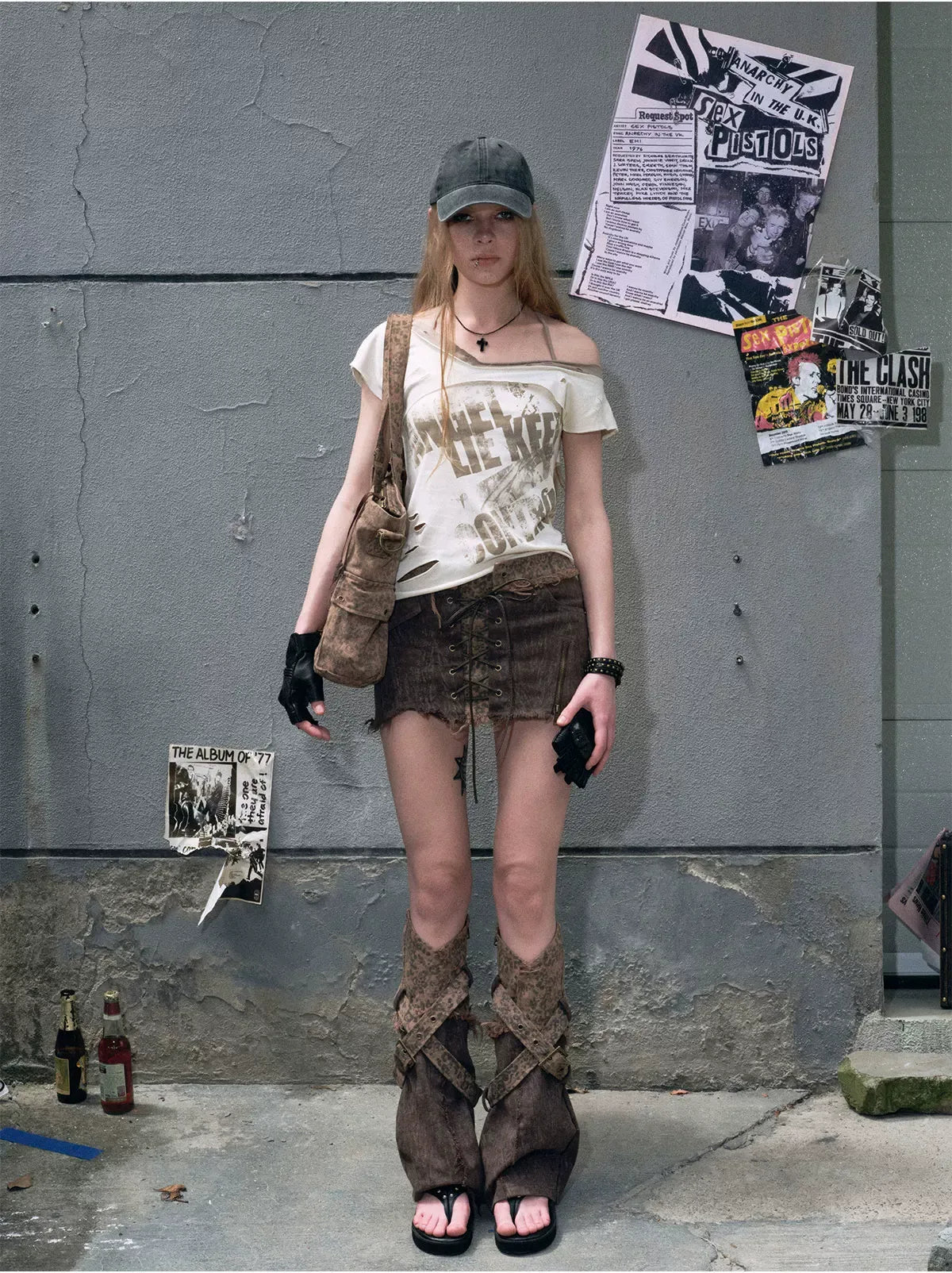 Asymmetric Graffiti T-Shirt