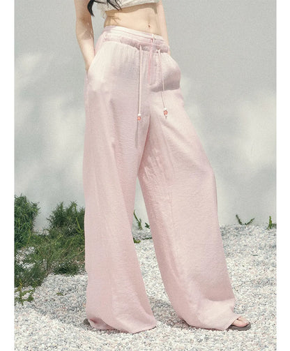 Wide-Leg Embroidered Pants