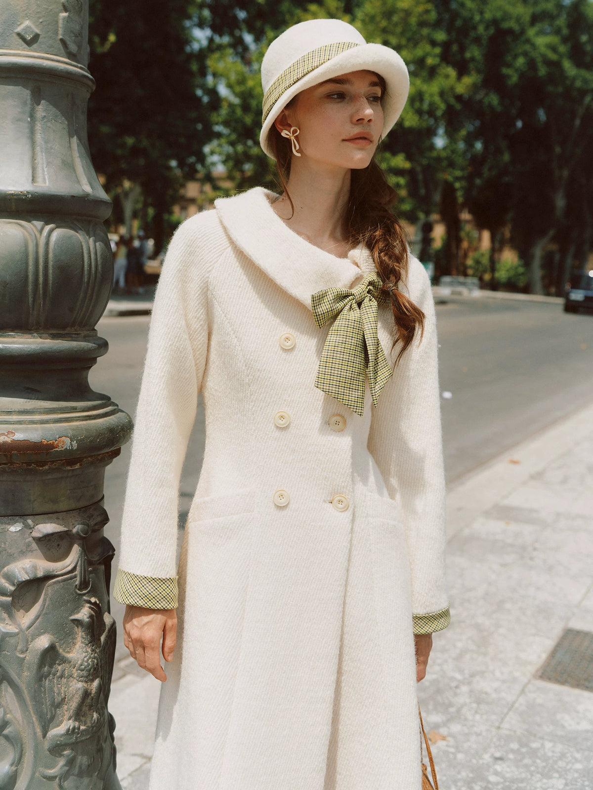 Twill Wool A-Line Coat