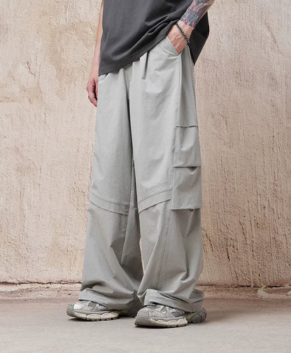 Teflon Wide-Leg Cargo Pants