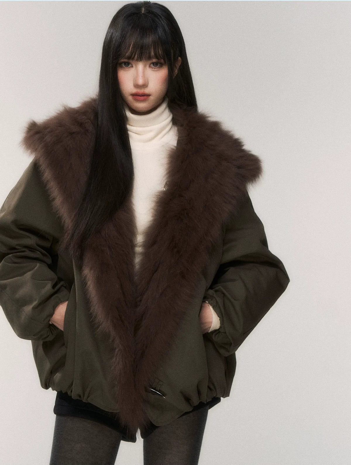 Goose Down Fox Fur Jacket