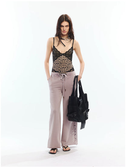 Vintage Rose Leopard Print Lace Camisole