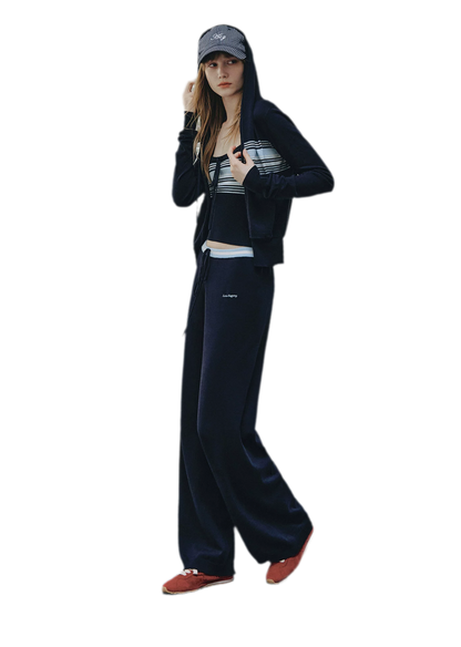 Striped Hooded Three-Piece Set