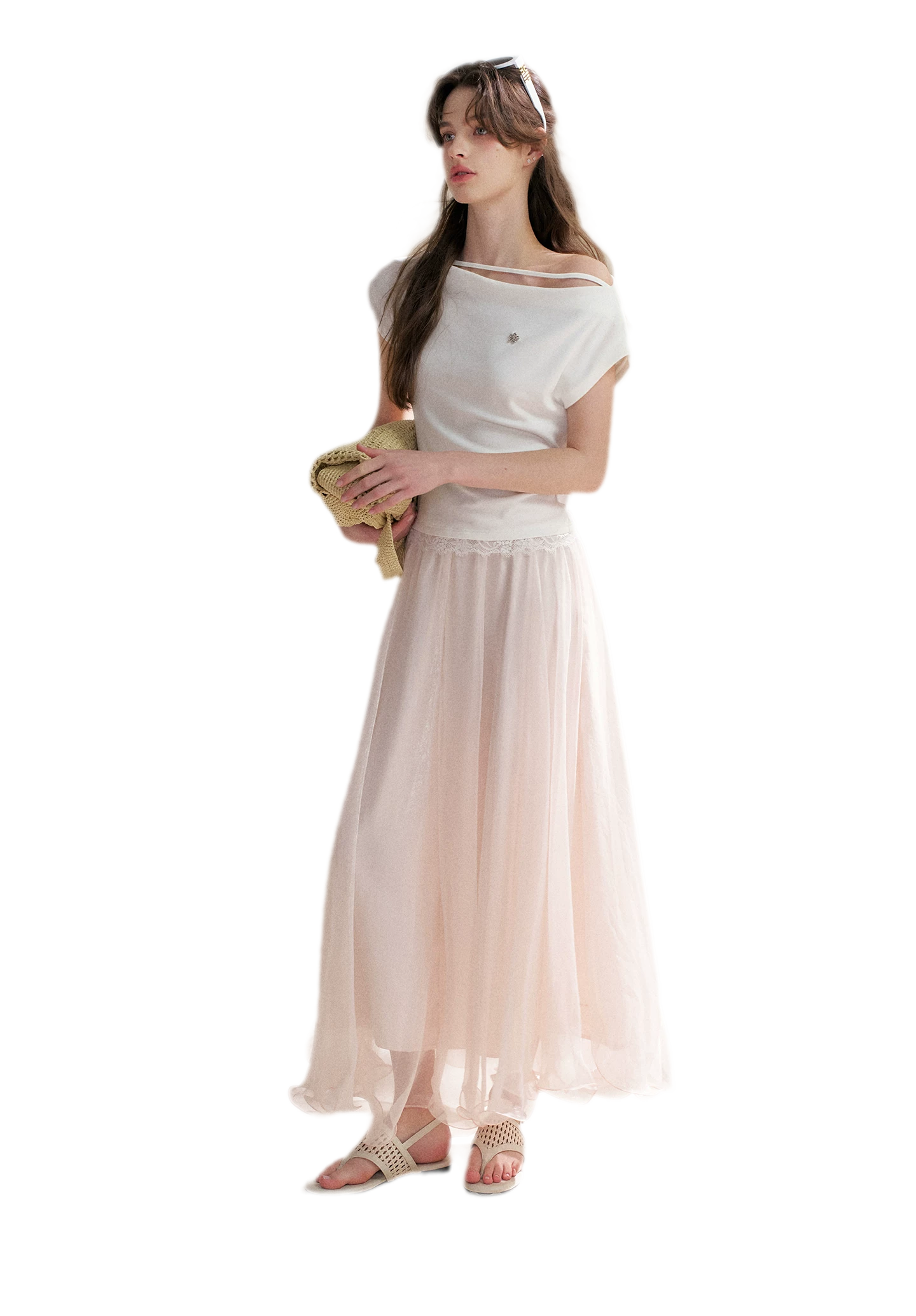 Sakura and Spring Stream A-Line Skirt