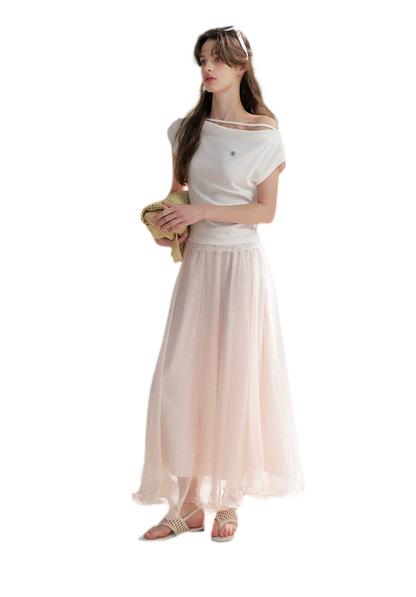 Sakura and Spring Stream A-Line Skirt