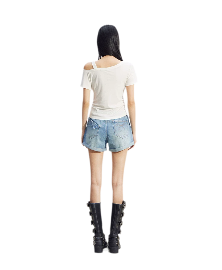 One-Shoulder Butterfly Tee