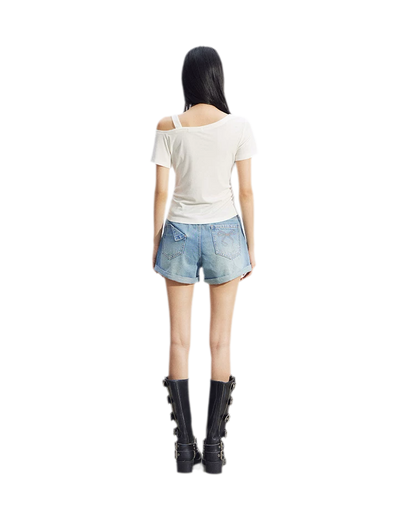 One-Shoulder Butterfly Tee