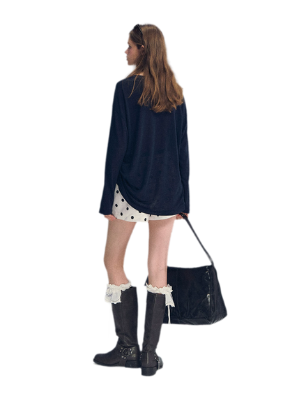 Lyocell Print Long Sleeve Top