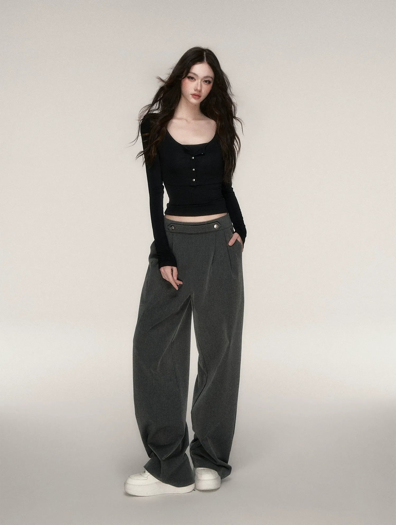 Soft Fitted Layered Top Set