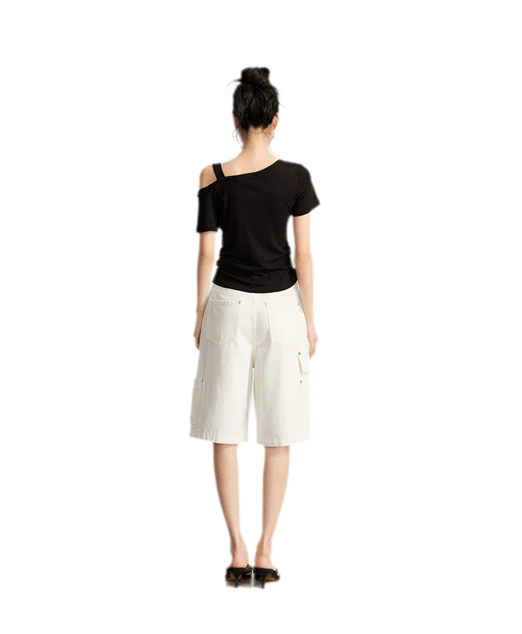 Wide-Leg Cargo Shorts