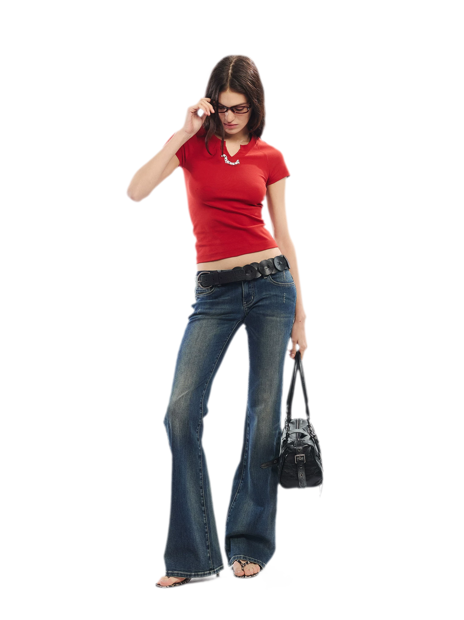 Summer V-neck Slim Fit T-shirt