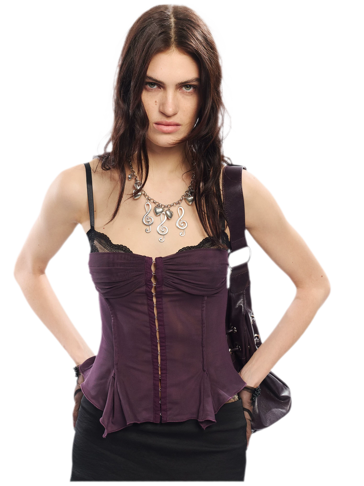 Original Lace Splicing Mesh Camisole