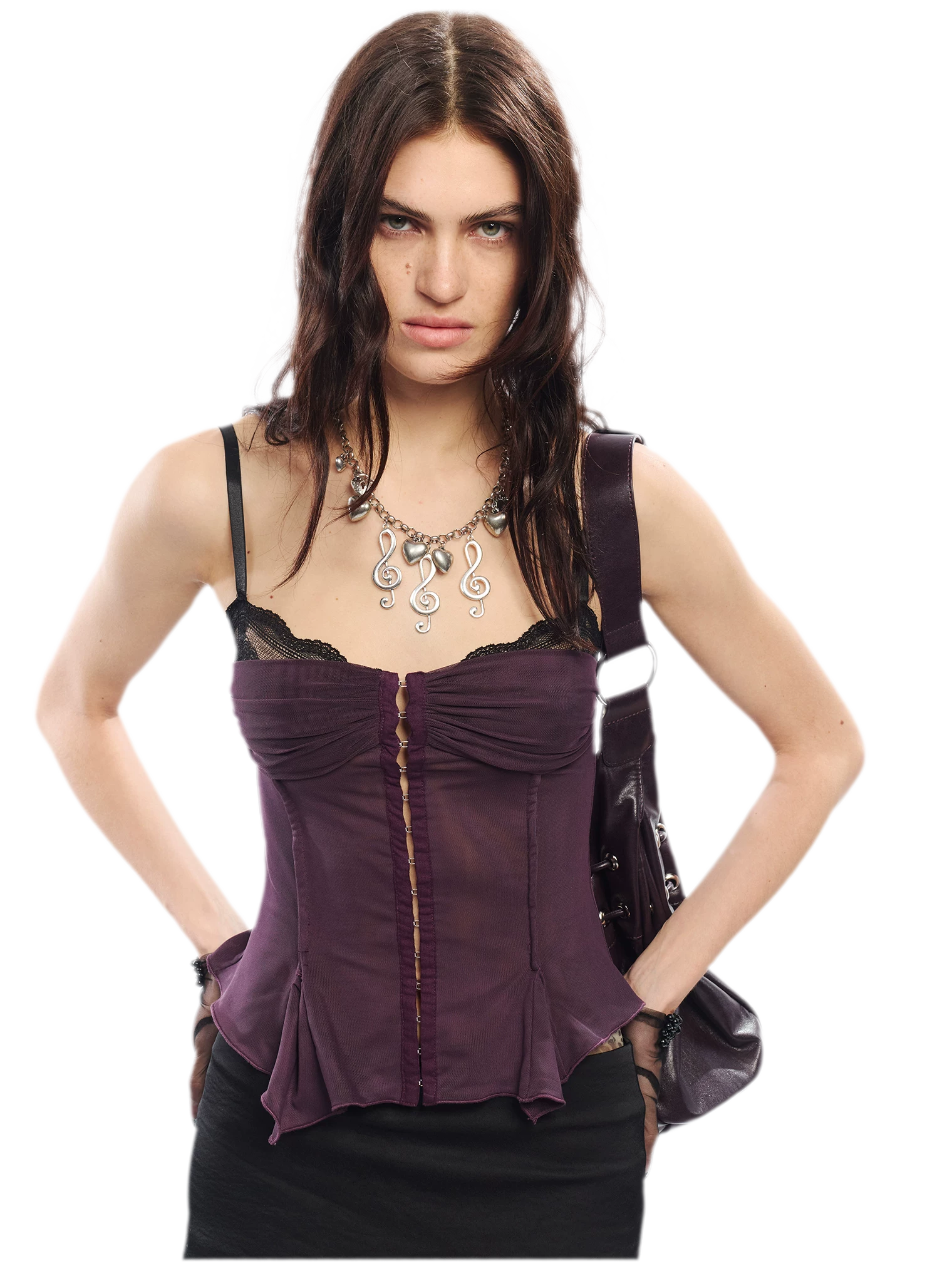 Original Lace Splicing Mesh Camisole