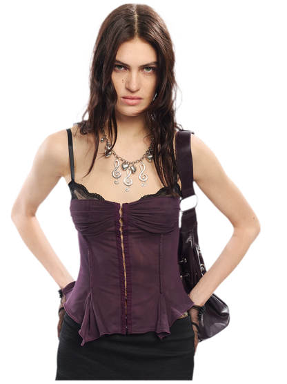 Original Lace Splicing Mesh Camisole
