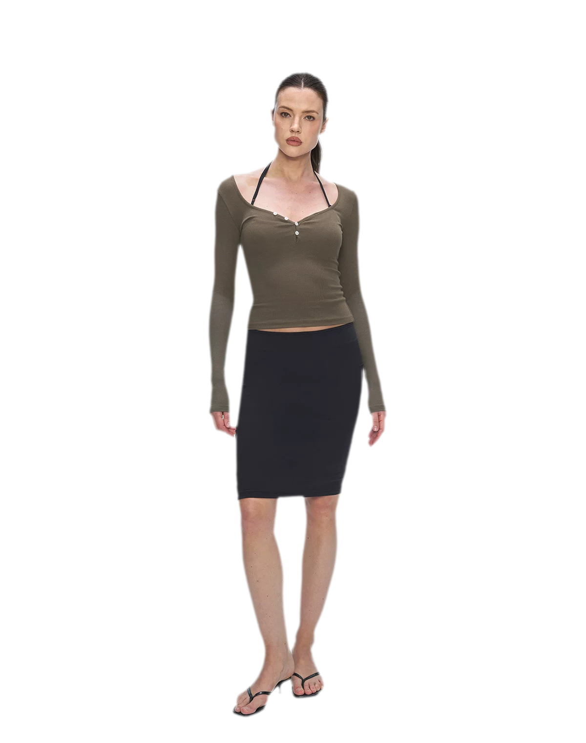 Nude Feel Layered Skirt