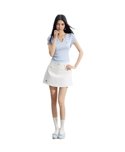 Tailored A-Line Mini Skort