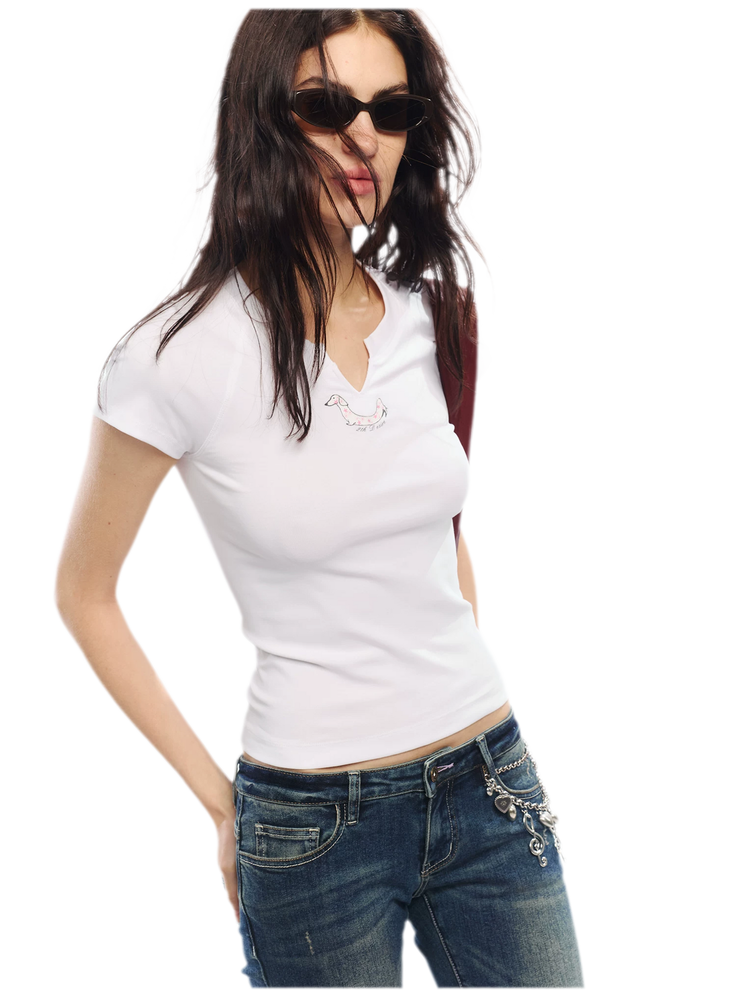 Summer V-neck Slim Fit T-shirt
