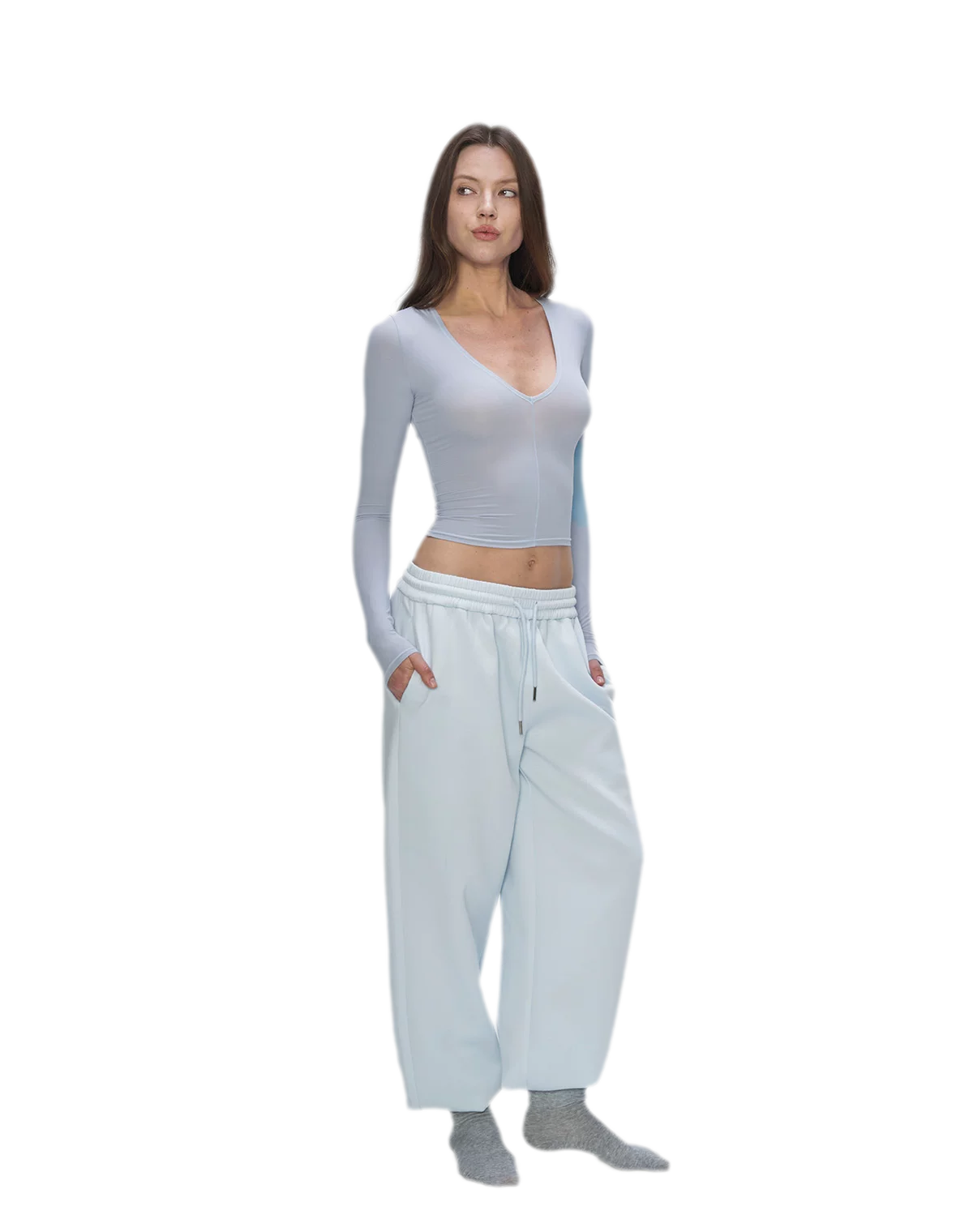 Air Cotton Wide-Leg Sweatpants