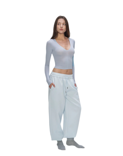 Air Cotton Wide-Leg Sweatpants