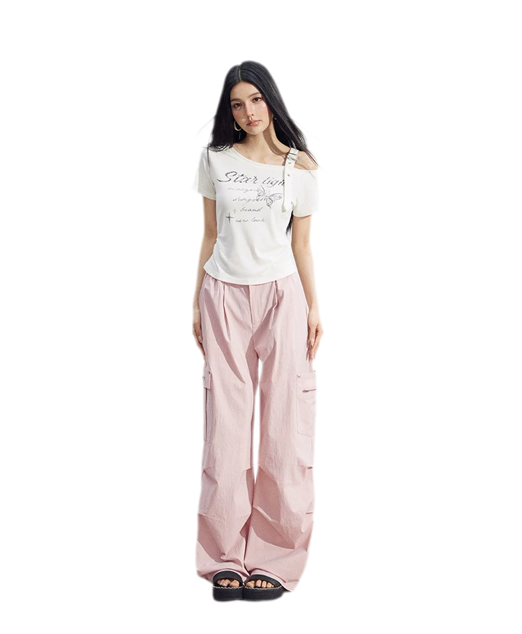 One-Shoulder Butterfly Tee